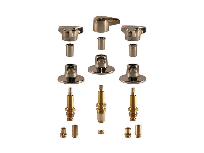 3-Valve Rebuild Kit for Union Brass, Mixed Handles with 402001 Stems (UN123)
