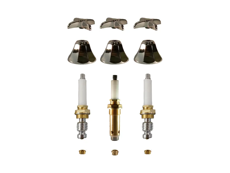 3-Valve Rebuild Kit for Crane, Cross Handles with 417201 Stems