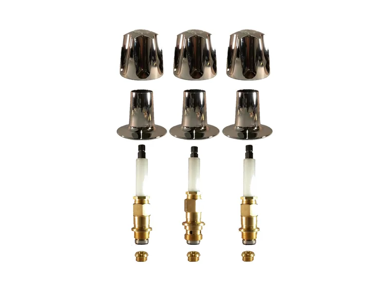 3-Valve Rebuild Kit for Arrowhead Brass, Knob Handles