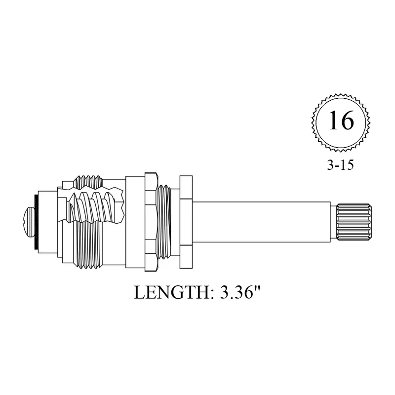 Sherle Wagner LF467611-PB Replacement Stem Unit