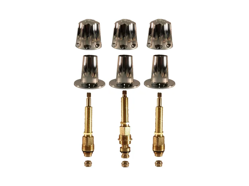 3-Valve Rebuild Kit for Gerber, Knob Handles with 413301 Stems (GE103)