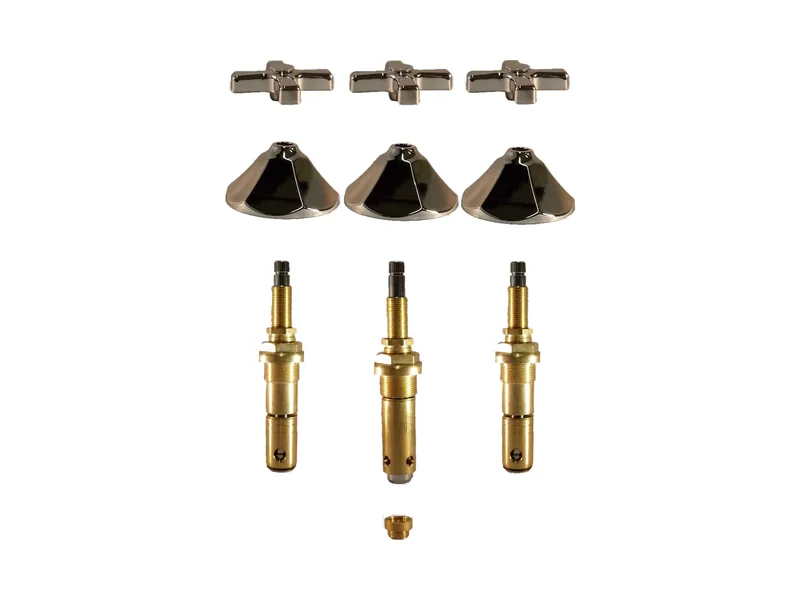 3-Valve Rebuild Kit for American Standard, Cross Handles with 418031 Stems