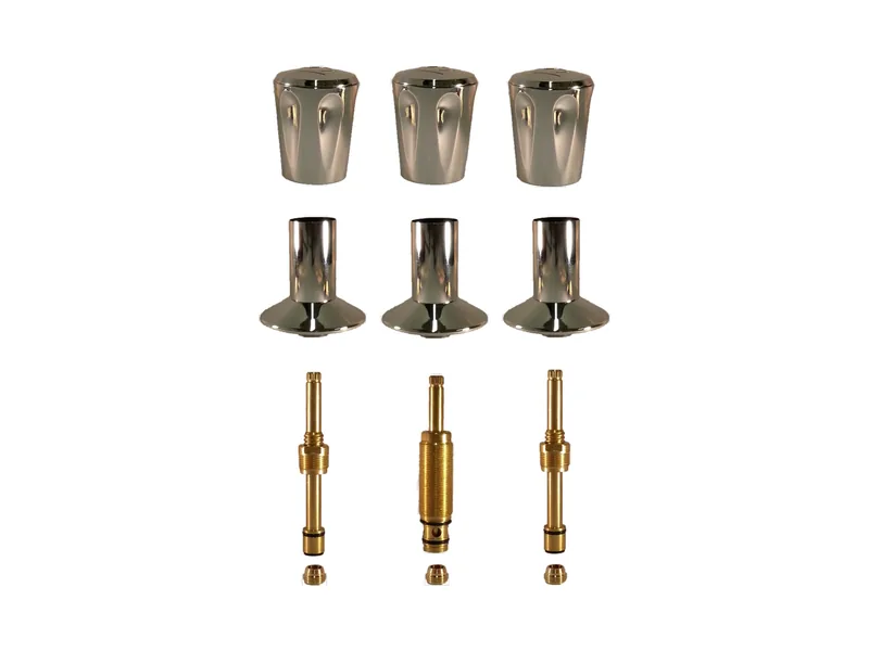 3-Valve Rebuild Kit for Harcraft, Knob Handles with 406001 Stems (HA163)