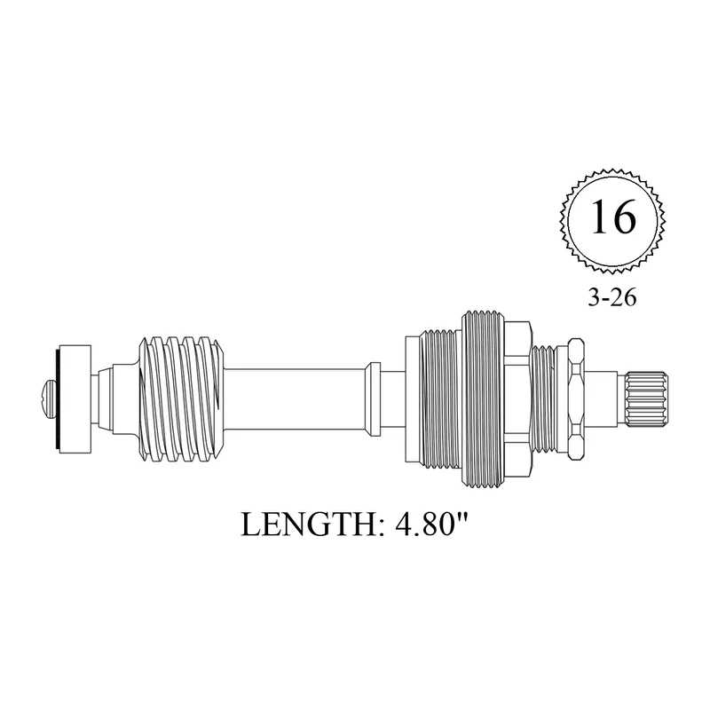 Wolverine Brass 410101 Replacement Stem Unit
