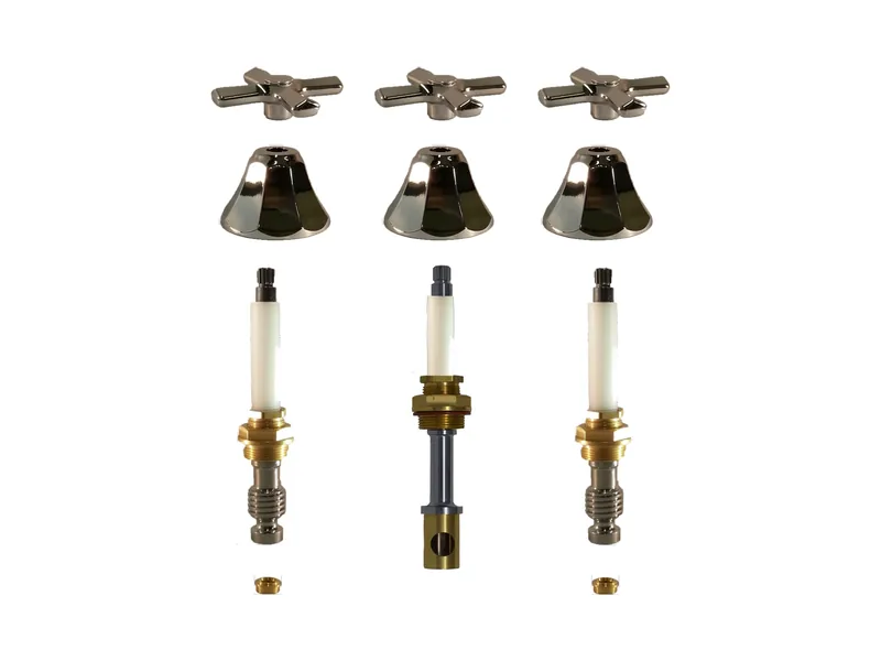 3-Valve Rebuild Kit for Crane, Cross Handles with 422901 Stems (CR113)
