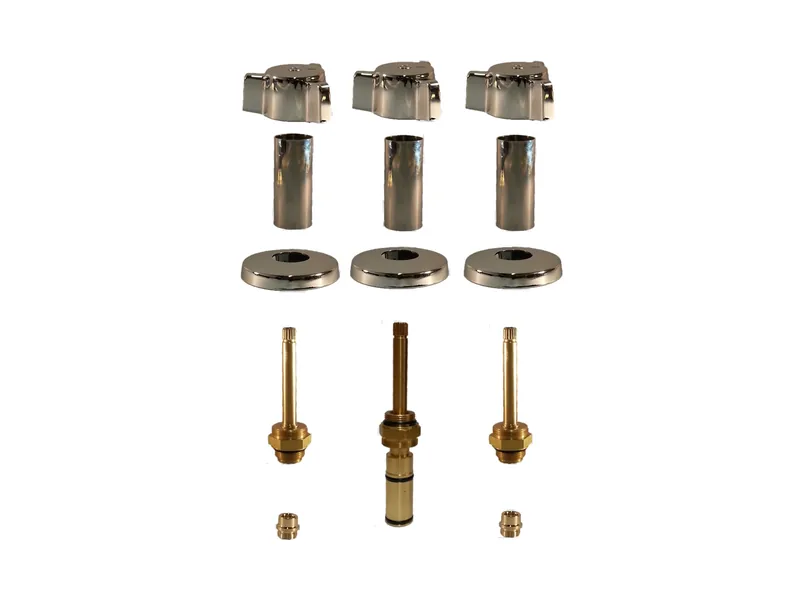 3-Valve Rebuild Kit for Indiana Brass, Cross Handles with 402901 Stems (IN113)