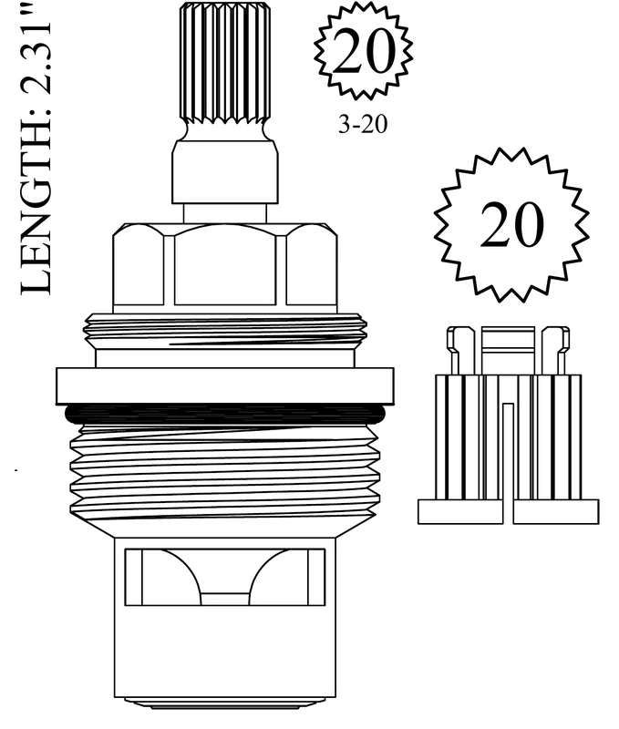 Dornbracht 9090031210090 Replacement Ceramic Disc Unit
