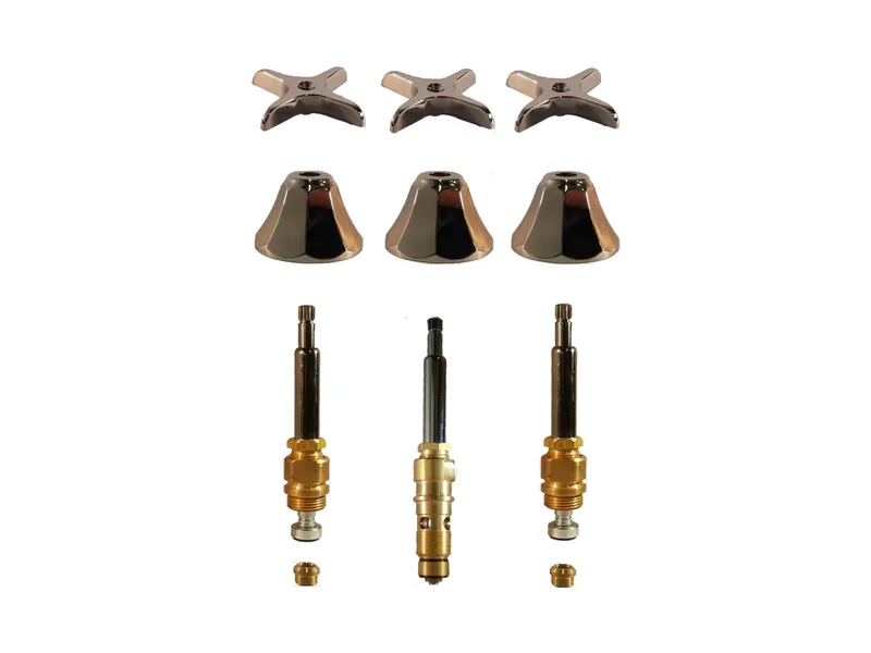 3-Valve Rebuild Kit for Savoy, Cross Handles with 412801 Stems