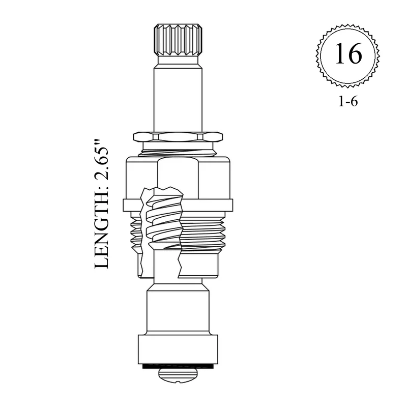 Central Brass K-158-KR Replacement Stem Unit