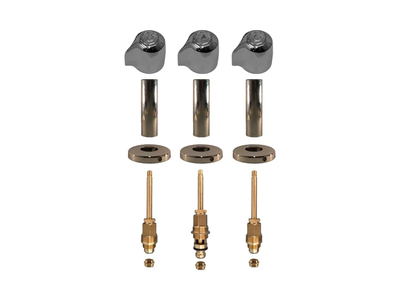 3-Valve Rebuild Kit for Gerber, Knob Handles with GE20778B Stems (GE273)