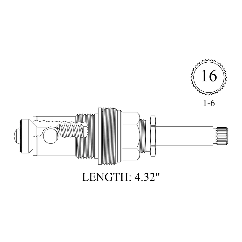 Central Brass 430411 Replacement Diverter Stem