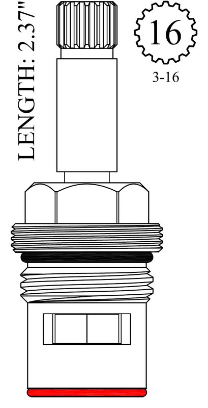 Kingston Brass KSRP1291H Replacement Ceramic Disc Unit