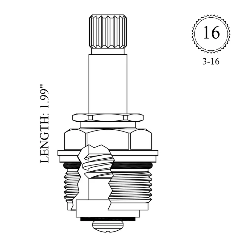 Sign of the Crab PP0105H Replacement Stem Unit