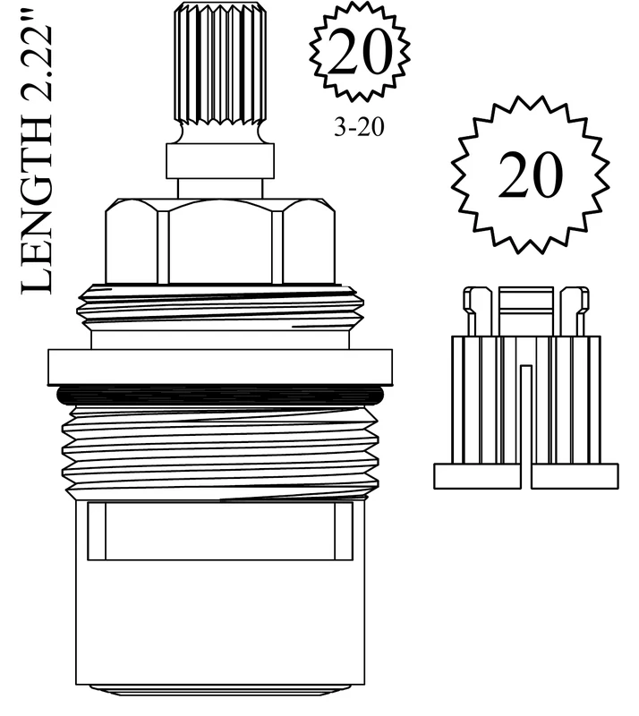 Hansa 401961 Replacement Ceramic Disc Unit