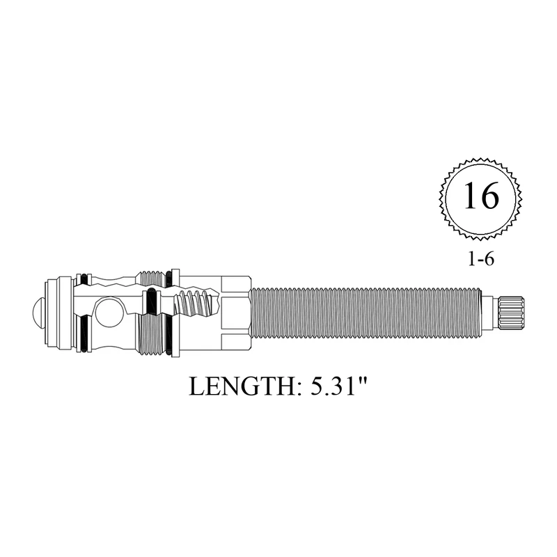 Phylrich 433361 Replacement Diverter Stem