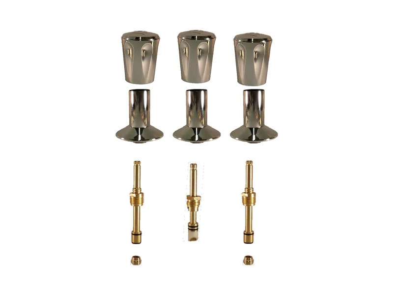 3-Valve Rebuild Kit for Harcraft, Knob Handles with 406001 Stems (HA103)