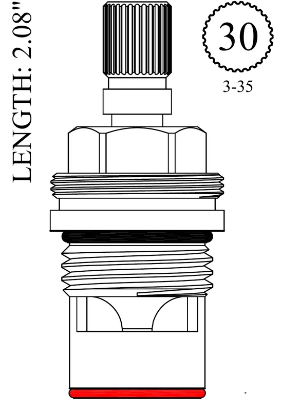 Kingston Brass KSRPLC4000HC \ KSRPLC4000CC Replacement Ceramic Disc Unit