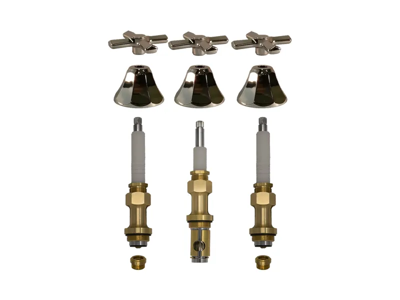 3-Valve Rebuild Kit for Royal Brass, Cross Handles with 426001 Stems