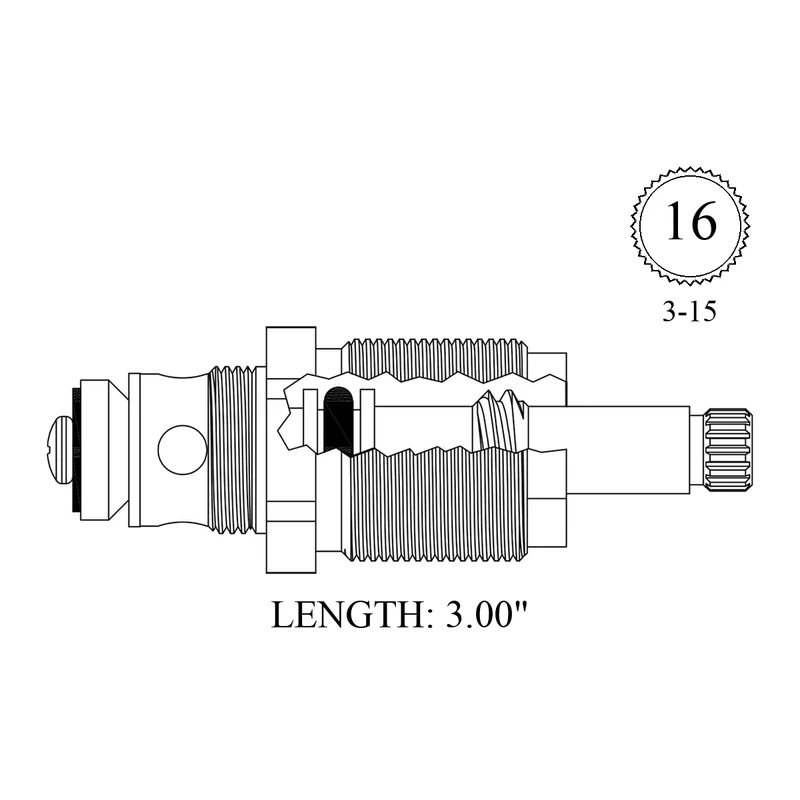 Eljer 490-7145-00 Replacement Diverter Stem