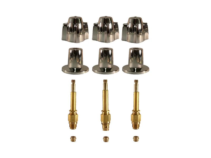 3-Valve Rebuild Kit for Central Brass, Knob Handles with 411011 Stems