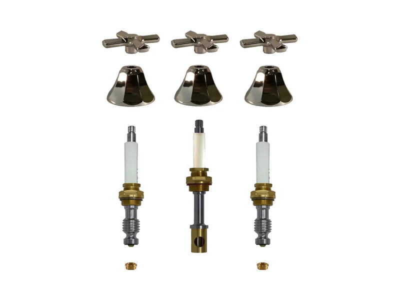 3-Valve Rebuild Kit for Crane, Cross Handles with 425601 Stems