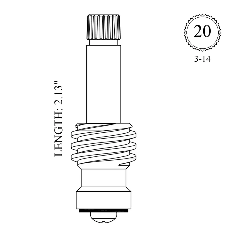 American Standard 19249-02 Replacement Stem Only