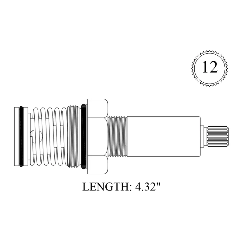 Symmons LD-7RR Replacement Diverter Stem
