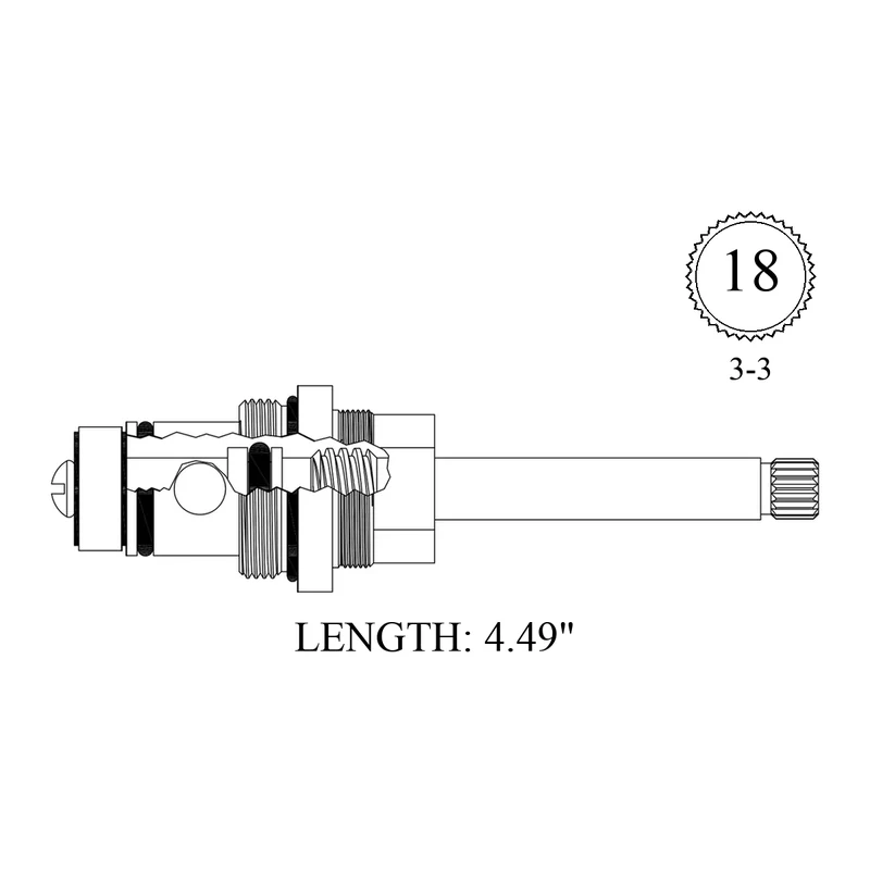 Indiana Brass 592F3UN Replacement Diverter Stem