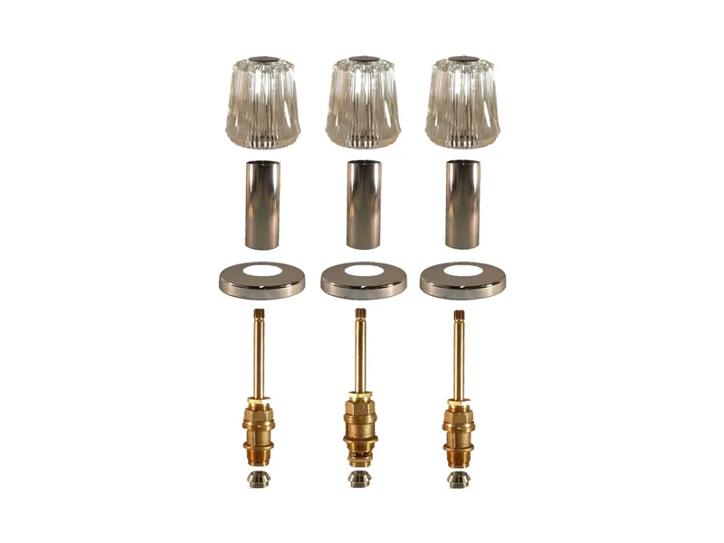 3-Valve Rebuild Kit for Pfister, Acrylic Handles with 421611 Stems (PP133)