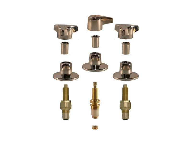 3-Valve Rebuild Kit for Union Brass, Mixed Handles with 402511 Stems (UN173)