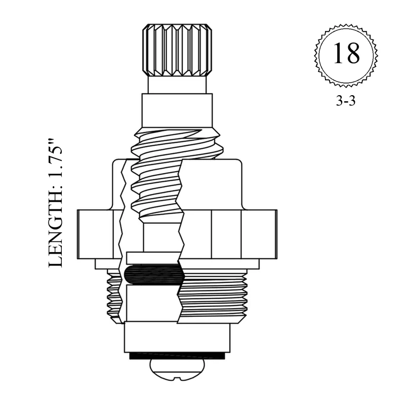 Briggs DIV10653 RH Replacement Stem Unit