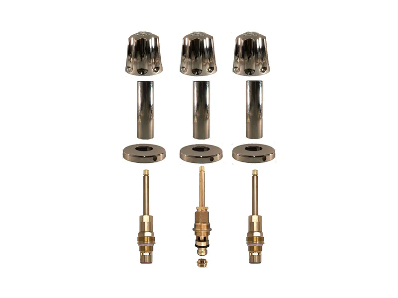 3-Valve Rebuild Kit for Gerber, Knob Handles with 422411 Stems (GE163)