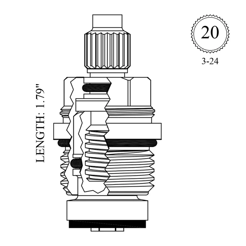 Eljer V491-2506 Replacement Non-Rising Unit