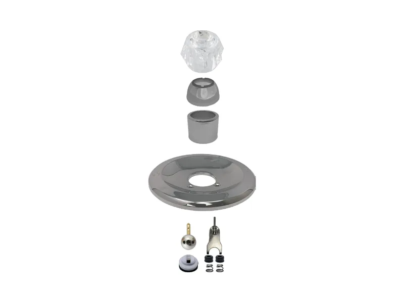 Single Valve Rebuild Kit for Delta, Acrylic Handles with DE1-212SS Cartridge (DE301-BN)