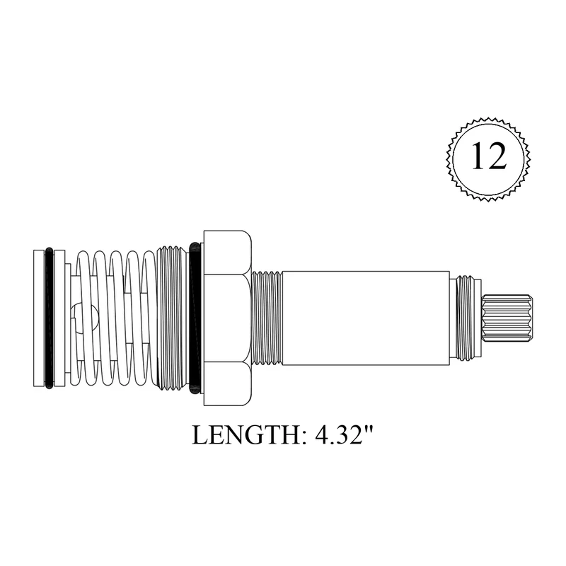Symmons LD-7RRE Replacement Diverter Stem