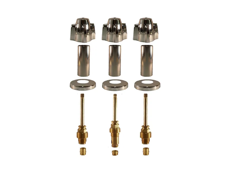 3-Valve Rebuild Kit for Central Brass, Knob Handles with 415811 Stems
