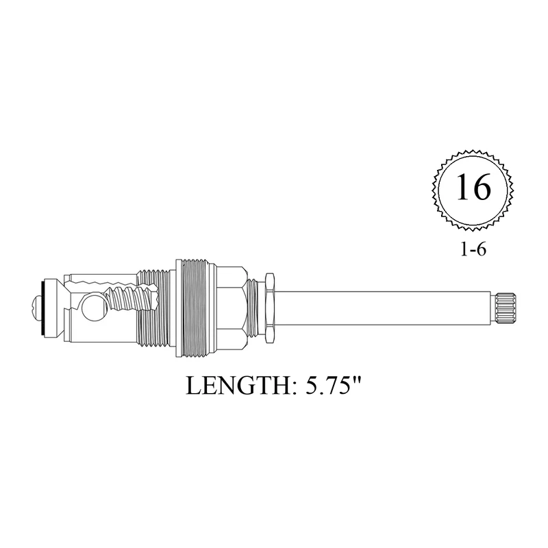 Central Brass K-2-DS Replacement Diverter Stem