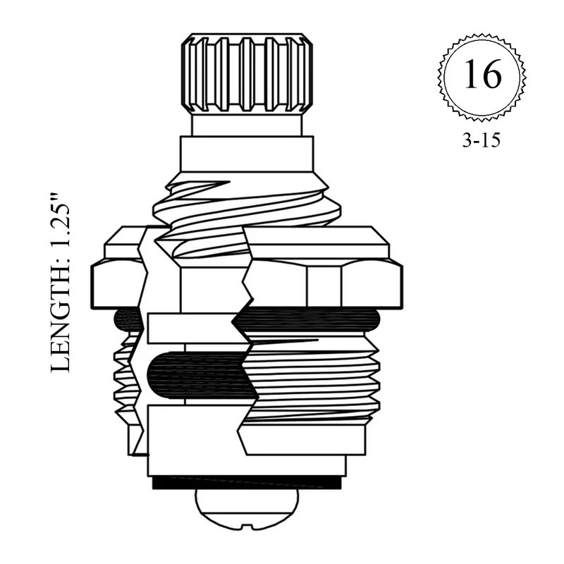 Eljer 490-6339 Replacement Stem Unit
