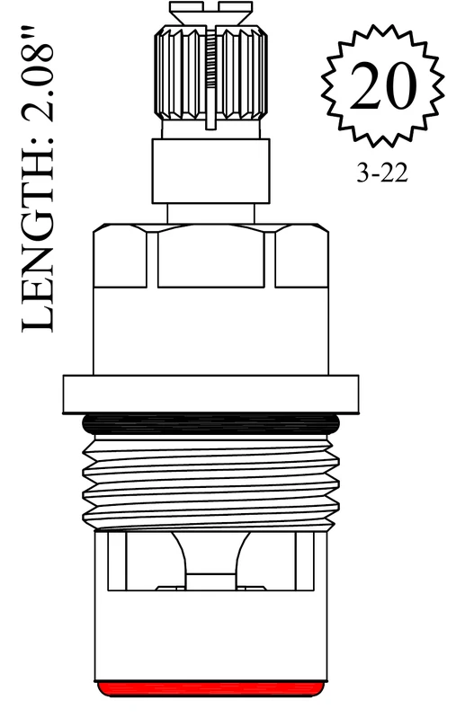 Kallista LF459401 Replacement Ceramic Disc Unit