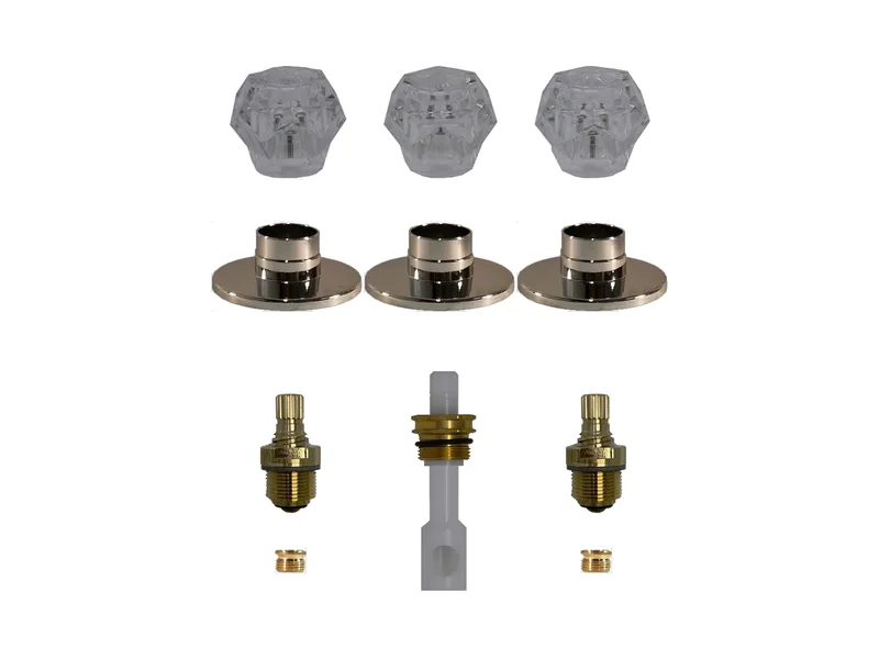 3-Valve Rebuild Kit for Streamway, Acrylic Handles with LF451161 Stems (SW133)