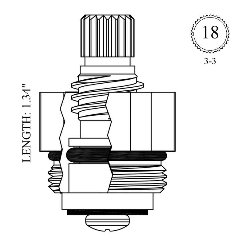 Indiana Brass 450971 Replacement Stem Unit