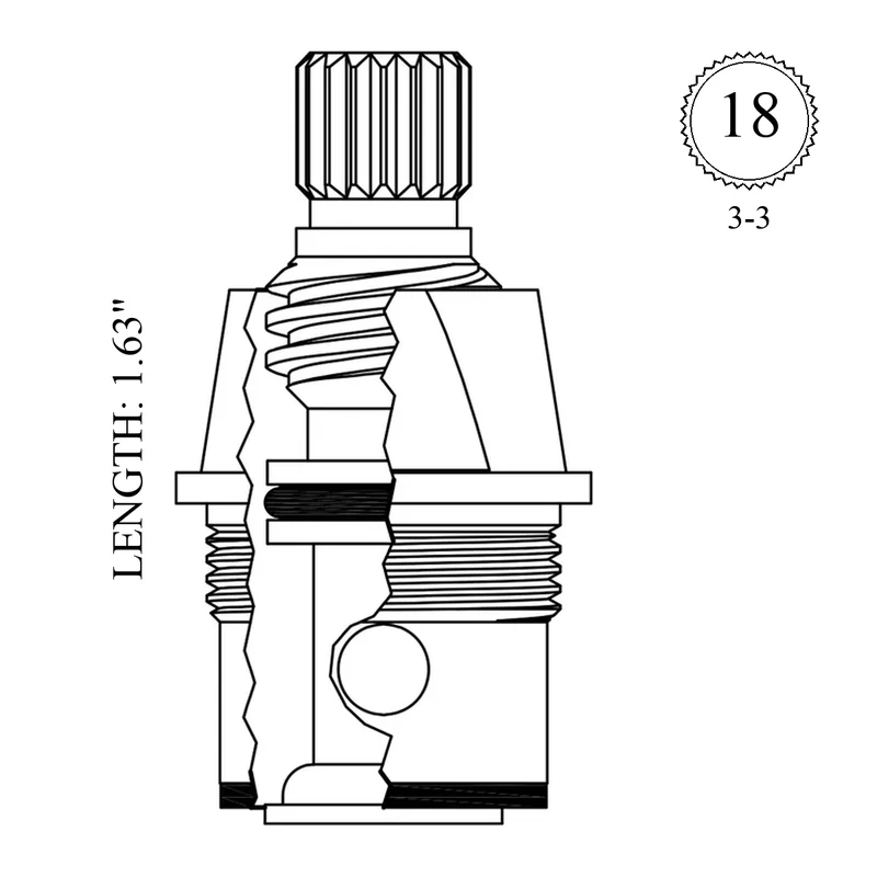 Briggs DIV10636 RH Replacement Stem Unit