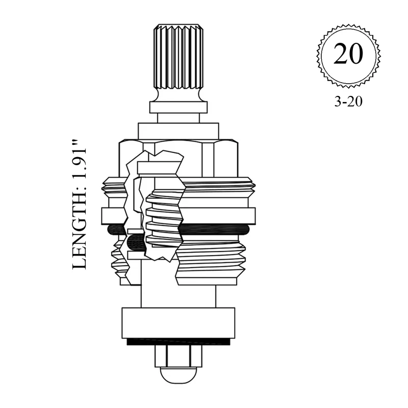 Dornbracht 9090030230190 Replacement Non-Rising Unit