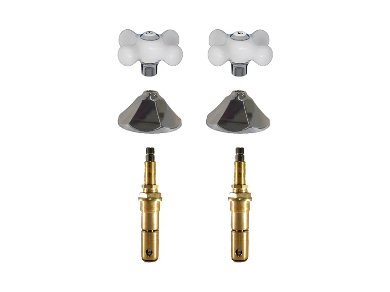 2-Valve Rebuild Kit for American Standard, Porcelain Cross Handles