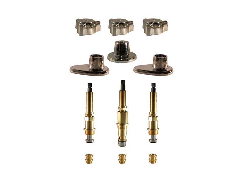 3-Valve Rebuild Kit for Briggs, Cross Handles with 417901 Stems (BR213)