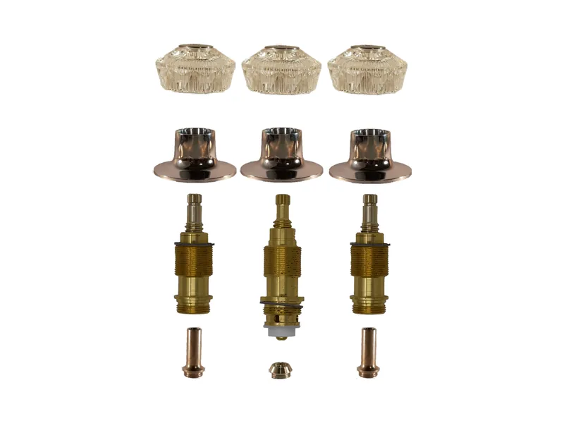 3-Valve Rebuild Kit for Pfister, Acrylic Handles with 402311 Stems