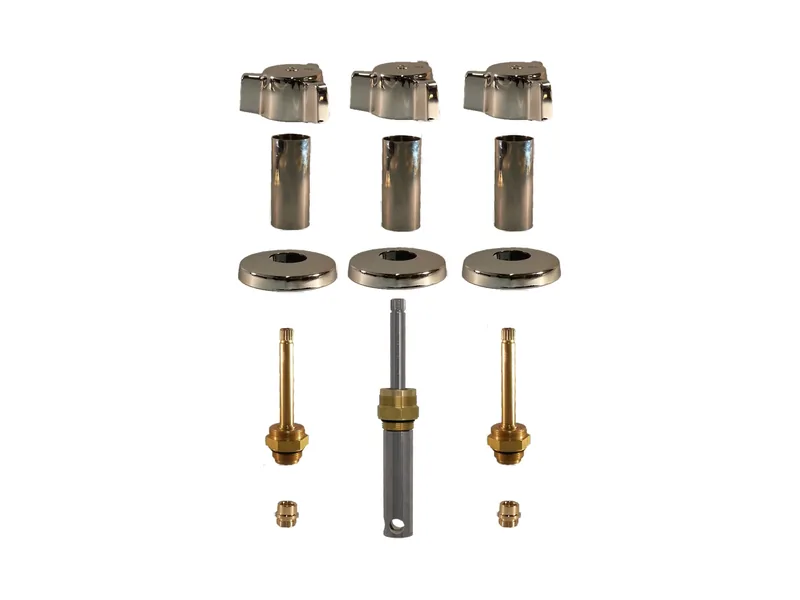3-Valve Rebuild Kit for Indiana Brass, Cross Handles with 402901 Stems (IN123)