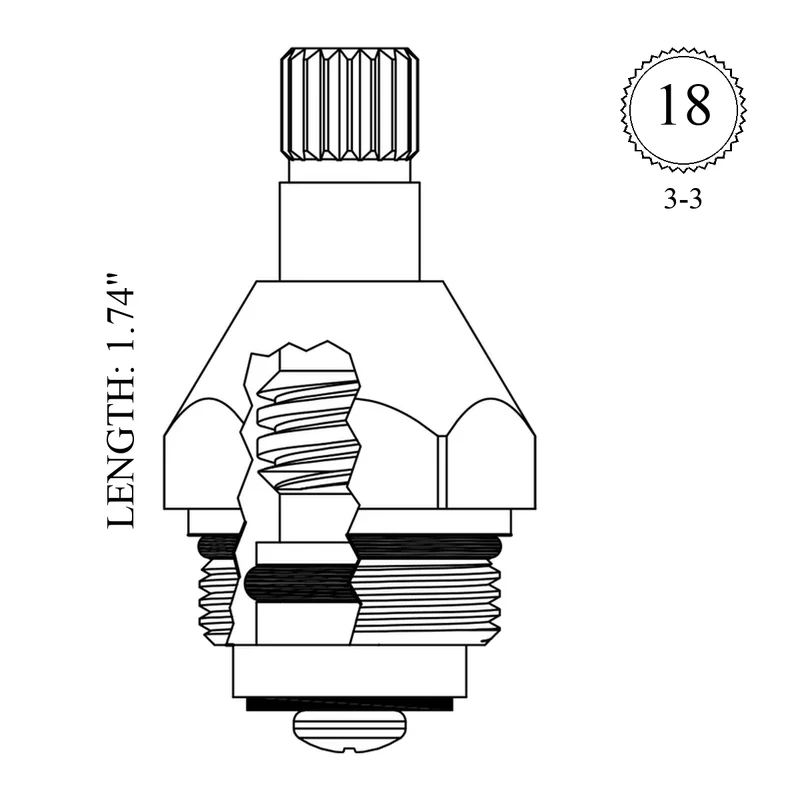 Indiana Brass LF454031 Replacement Stem Unit
