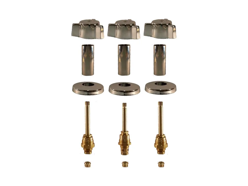 3-Valve Rebuild Kit for Eljer, Cross Handles with 404221 Stems