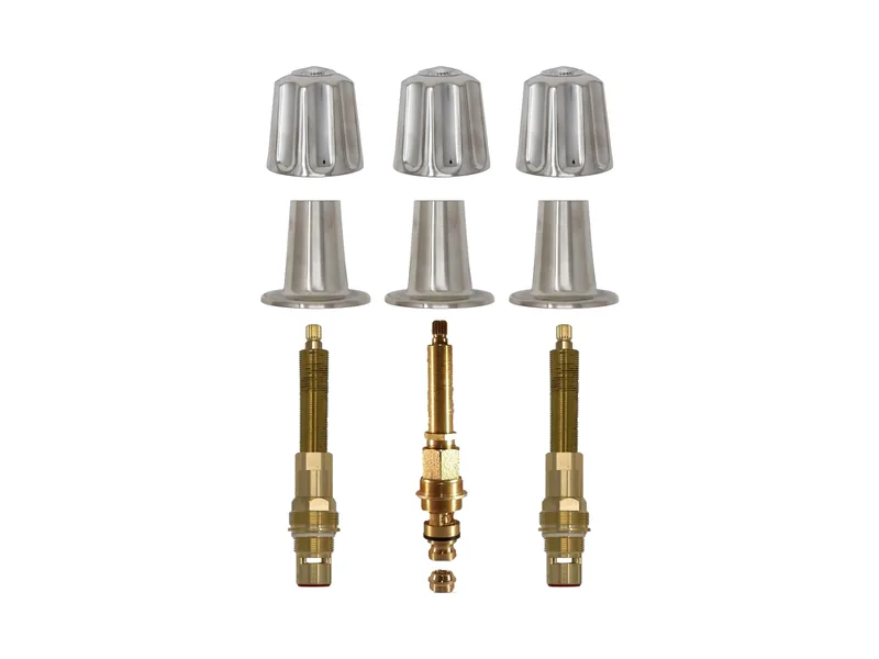 3-Valve Rebuild Kit for Gerber, Knob Handles with 422411 Stems (GE143-BN)